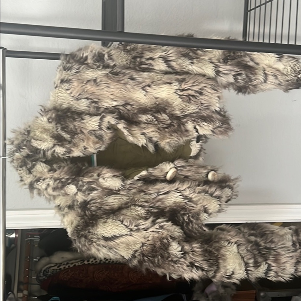 handmade faux fur bolero lined jacket